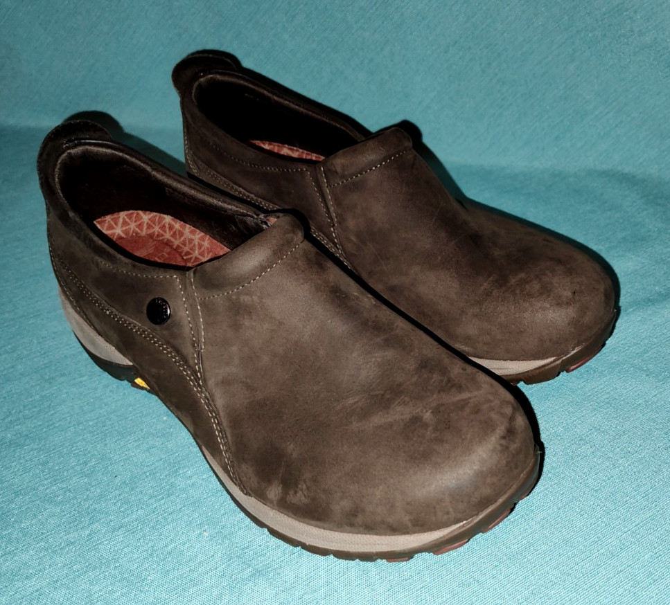 NICE Dansko Patti Brown Nubuck Leather Clogs EURO 40 Womens US 10-10.5