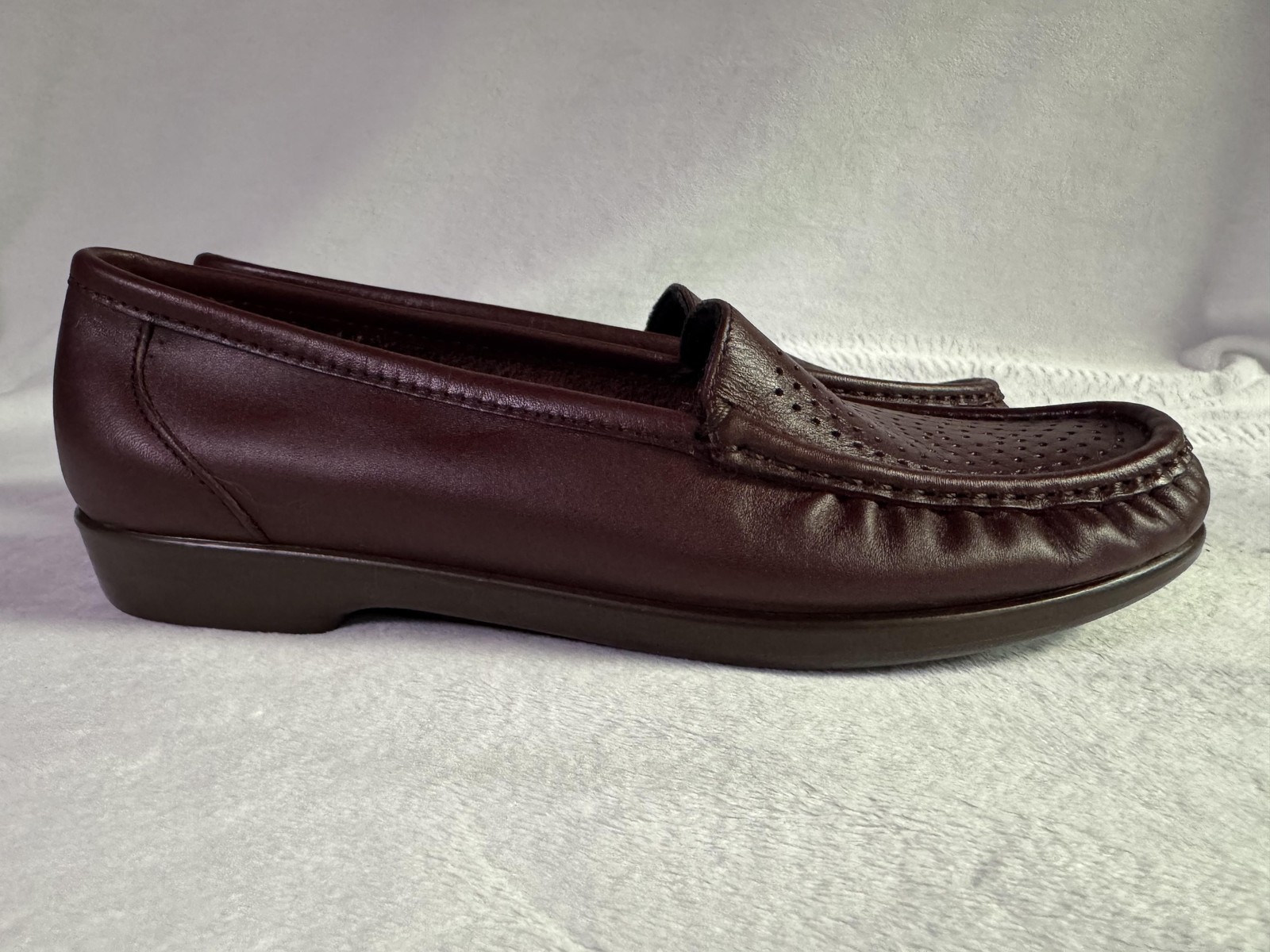 SAS Shoes Womens Size 8.5 Brown Leather Tripad Comfort Loafers Wide Made USA