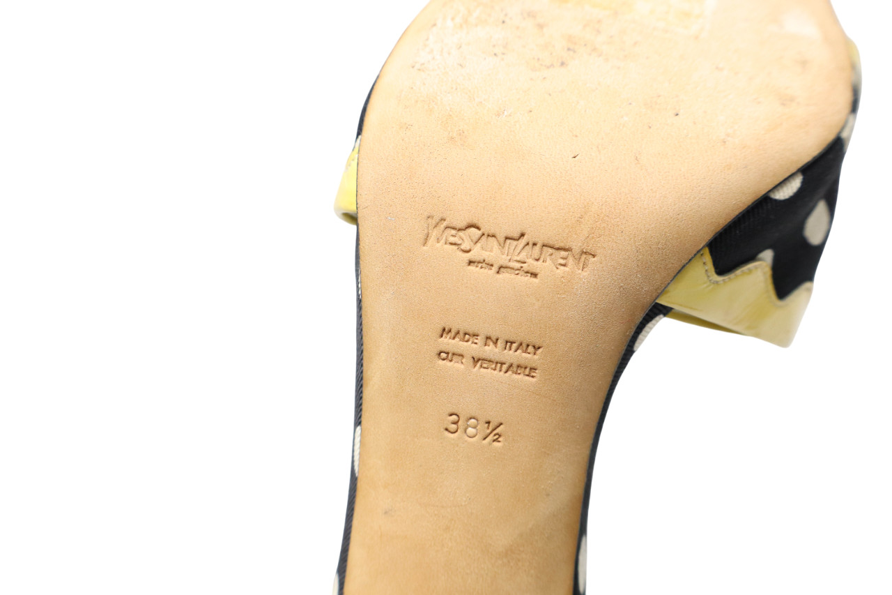 Yves Saint Laurent Shoes Womens (EU) 38.5 High Heels Slip On Slippers Leather