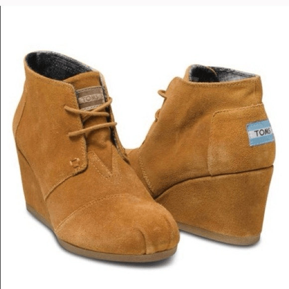 Tom’s Desert Suede Wedge Ankle Booties – Women’s 11