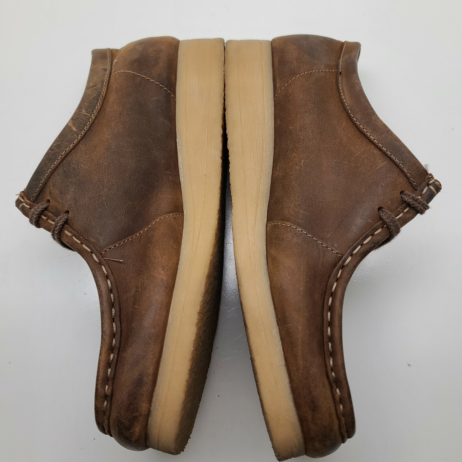 Clarks Trade Wind Women Size 8 M Leather Brown Crepe Sole Walking Desert