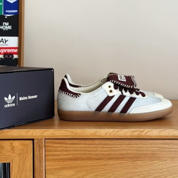 ADIDAS x WALES BONNER Samba OG Low Top Sneakers – White Brown