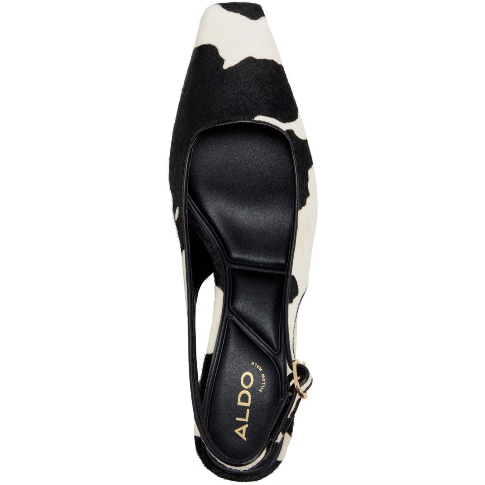 ALDO Gabriellie Adjustable Strap Slingback Pumps Black/White Pony Hair