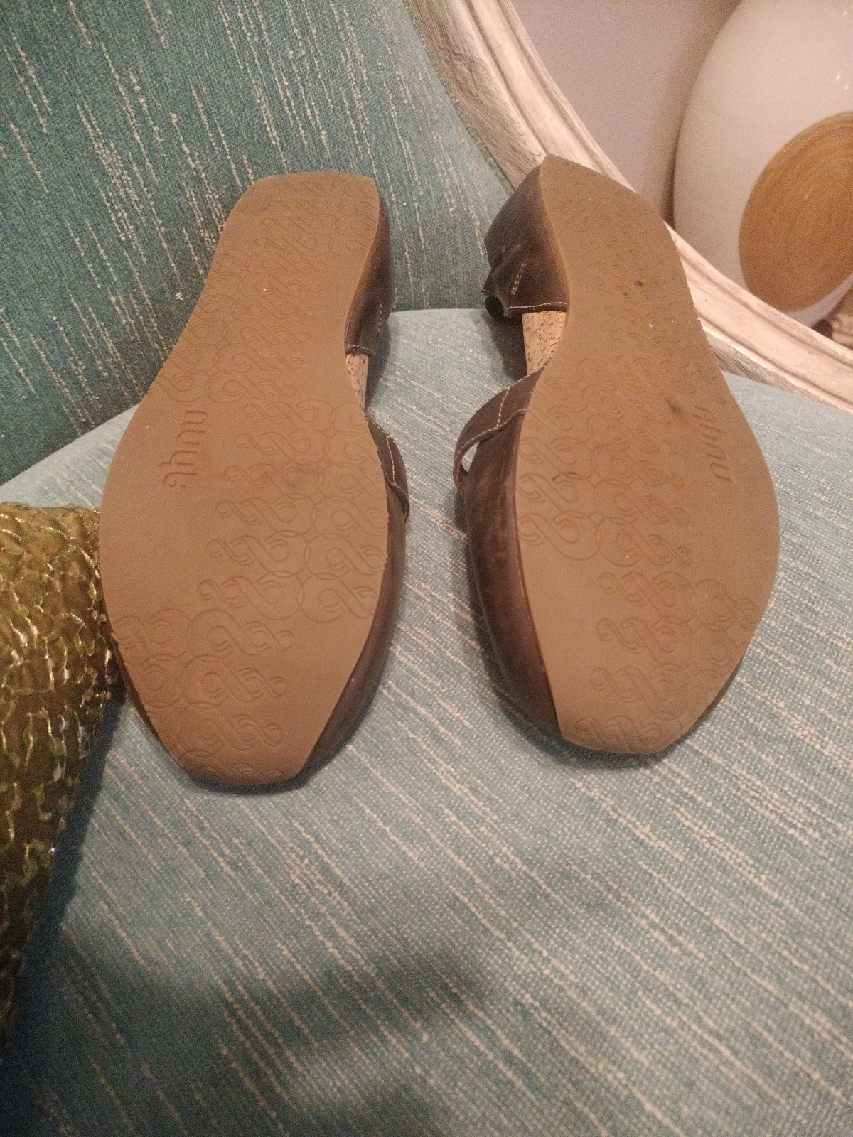 Ahnu Teva Tullia Women’s Sz 10 1/2 Ballet Flats Strappy Brown Arch Support