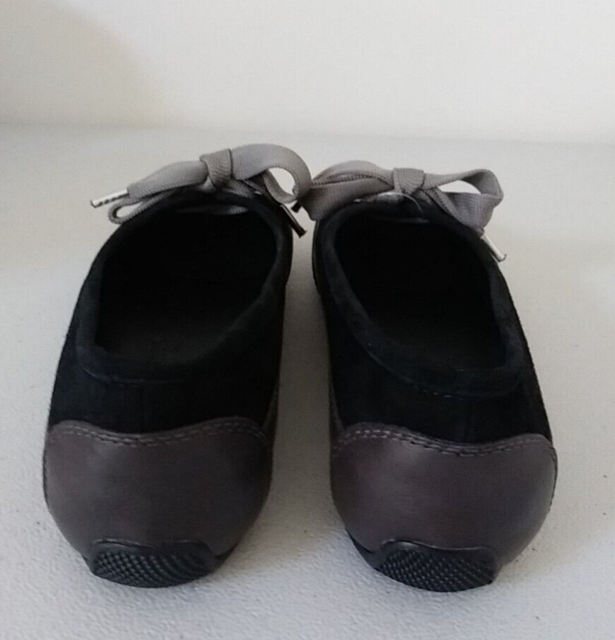 CANDICE COOPER Candy Bow Sneaker Ballet Flat Brown/Black Leather+Suede (5) NWOB