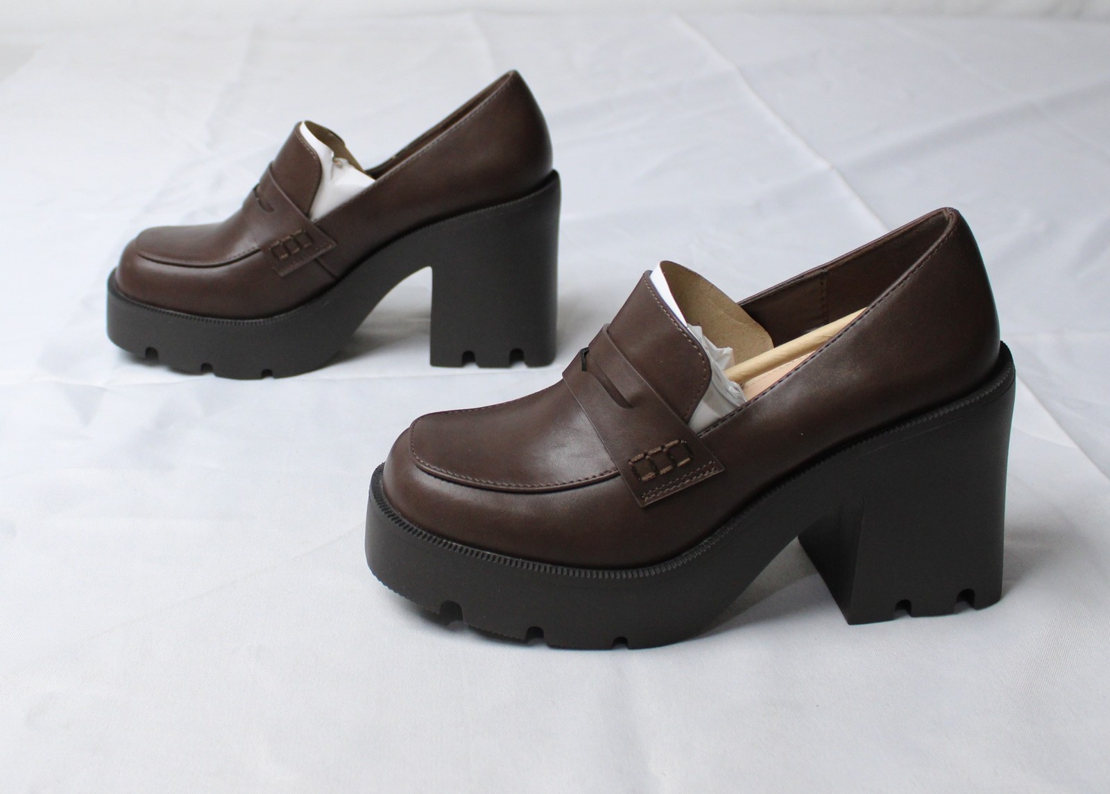 Just Fab Women’s Cher Mary Jane Pumps AC2 Coffee Size US:8 EU:38.5 UK:6