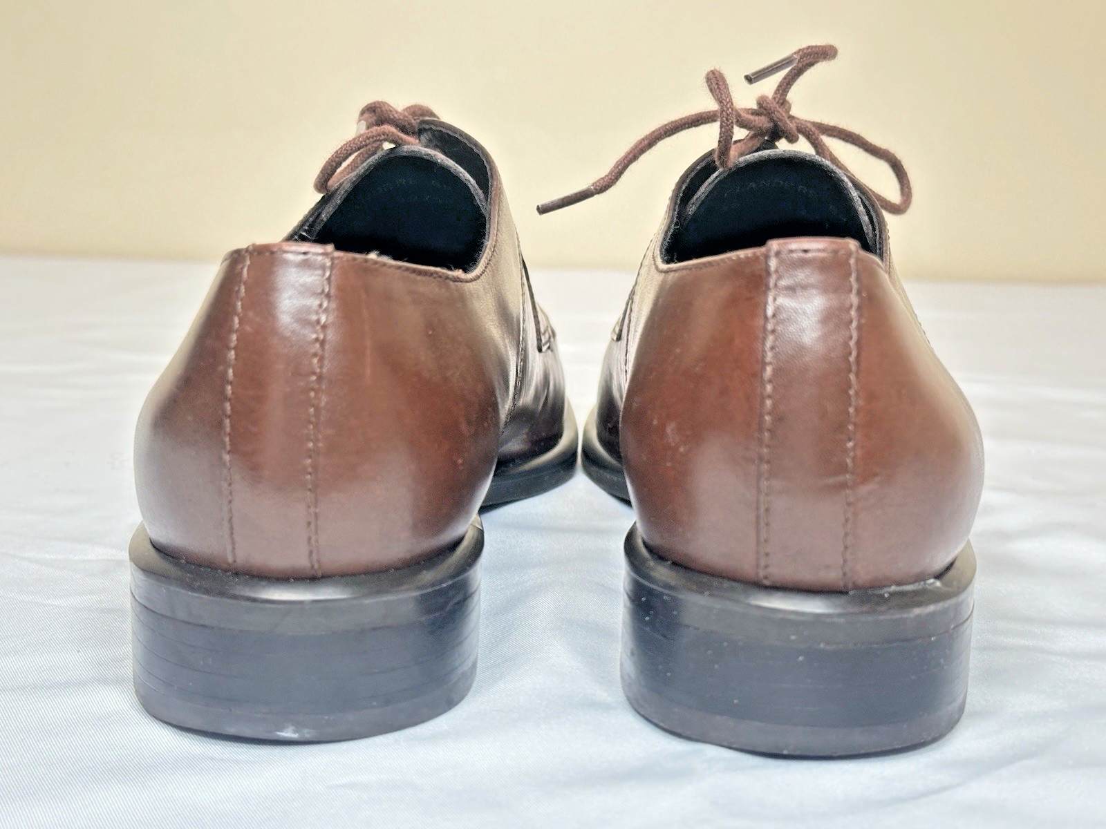 Danelle FLANDERS Brown Leather Dress Shoes Women’s Size 6M Man Made Sole Brazil