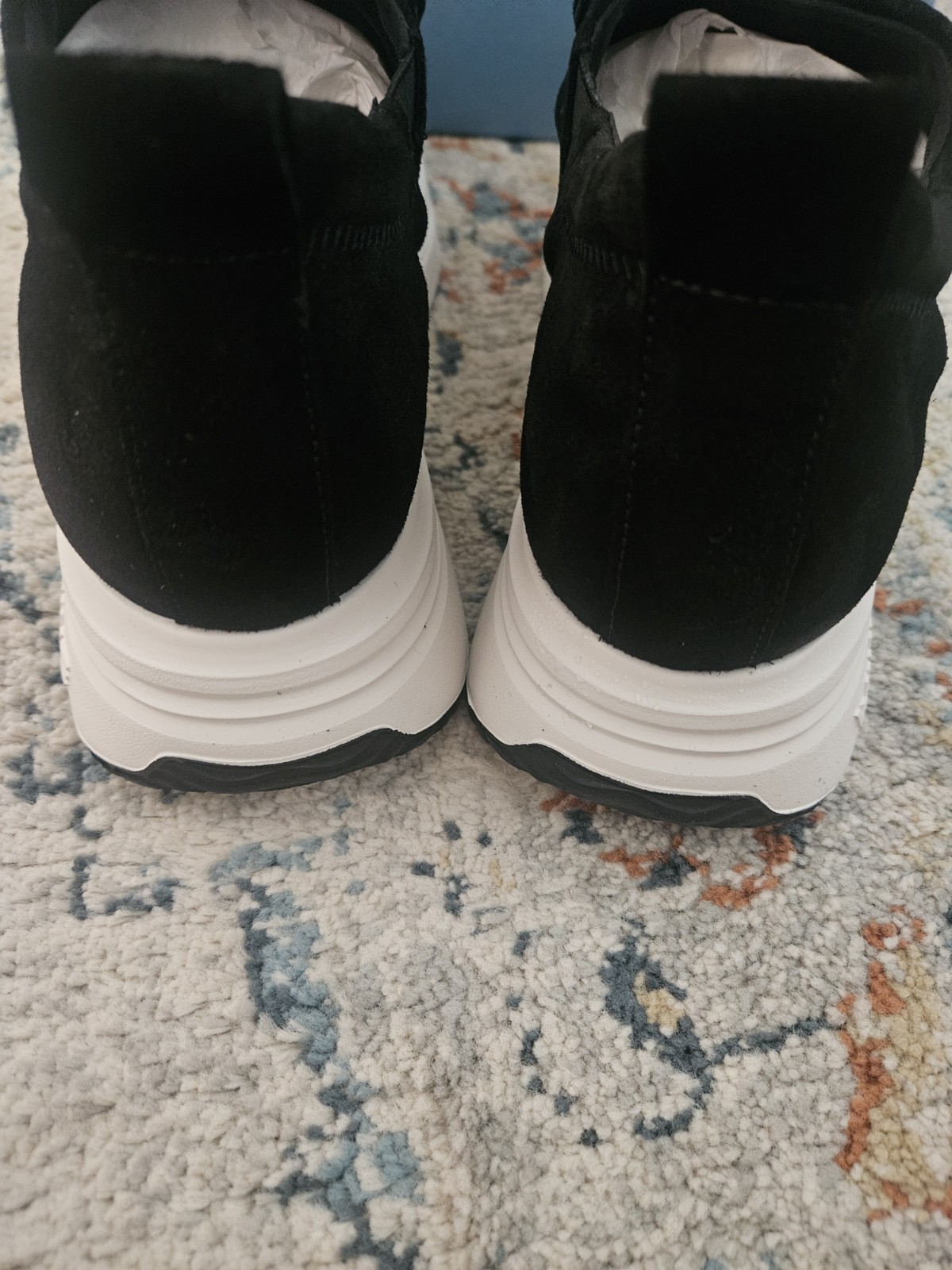SoftWaves Arch Support Black Comfort Platform Slip-On Sneakers EU 40