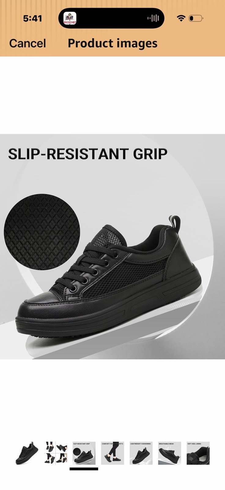 Treesky Slip On Non Slip Work Shoes for Women, Faux Leather Sneakers 10.5