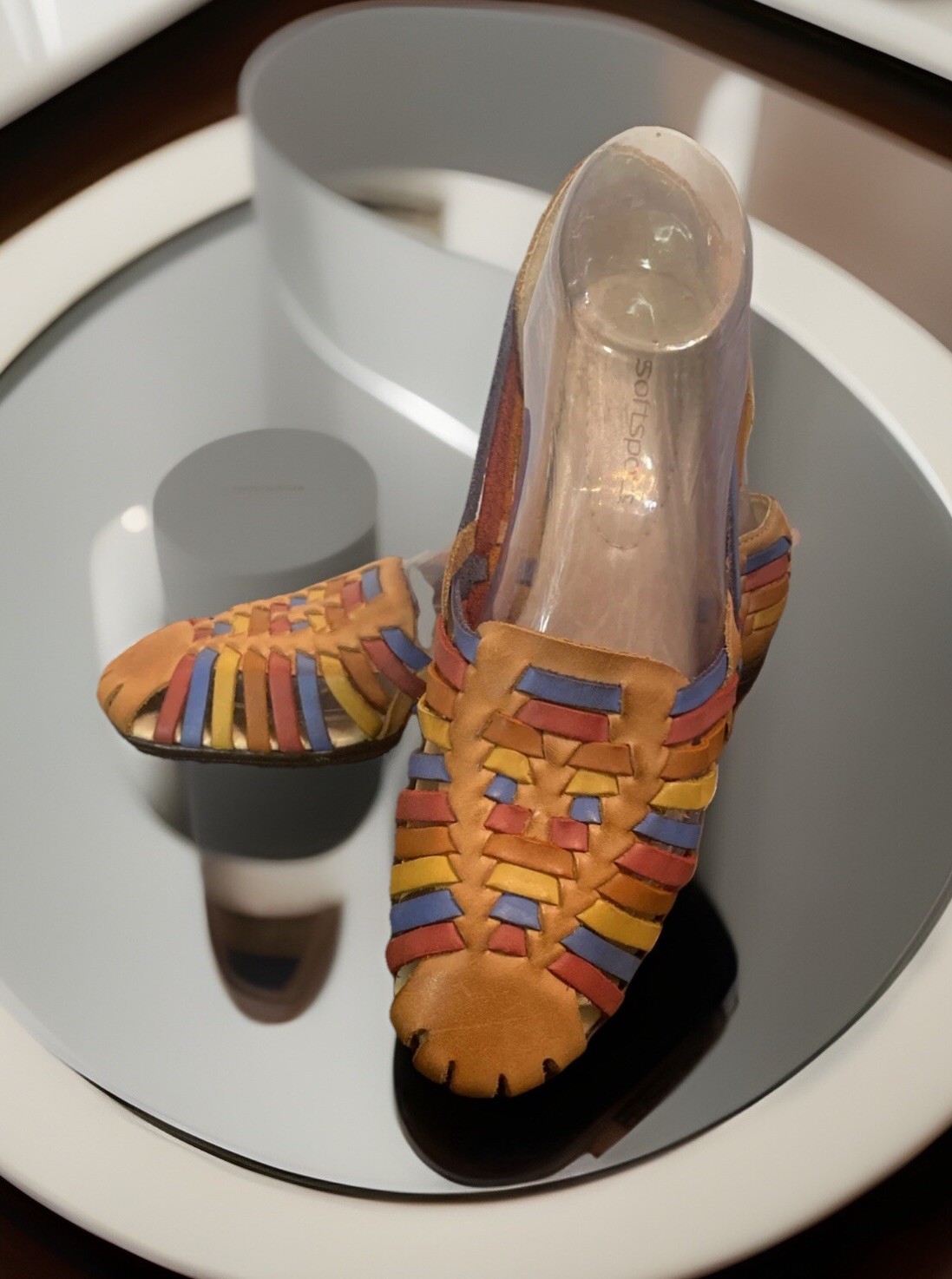 SOFT-SPOTS Women’s Trinidad – Multicolor Leather Man Made in Mexico Sz 9B