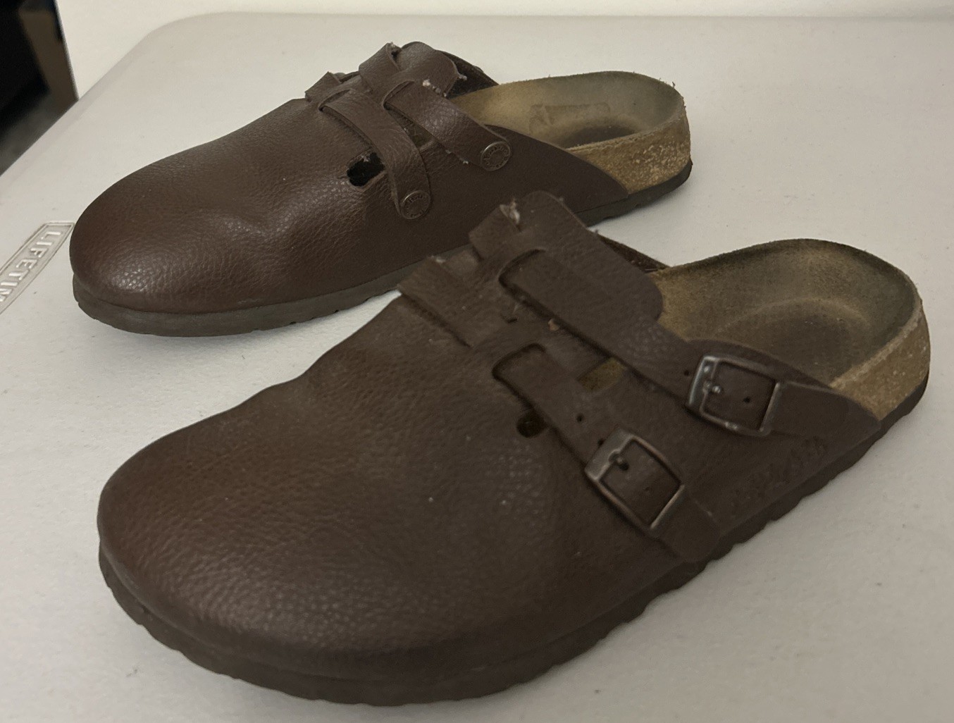 Birkenstock Birki’s Brown Leather Slip On Clog Mules 250 39, US Size L8 M6