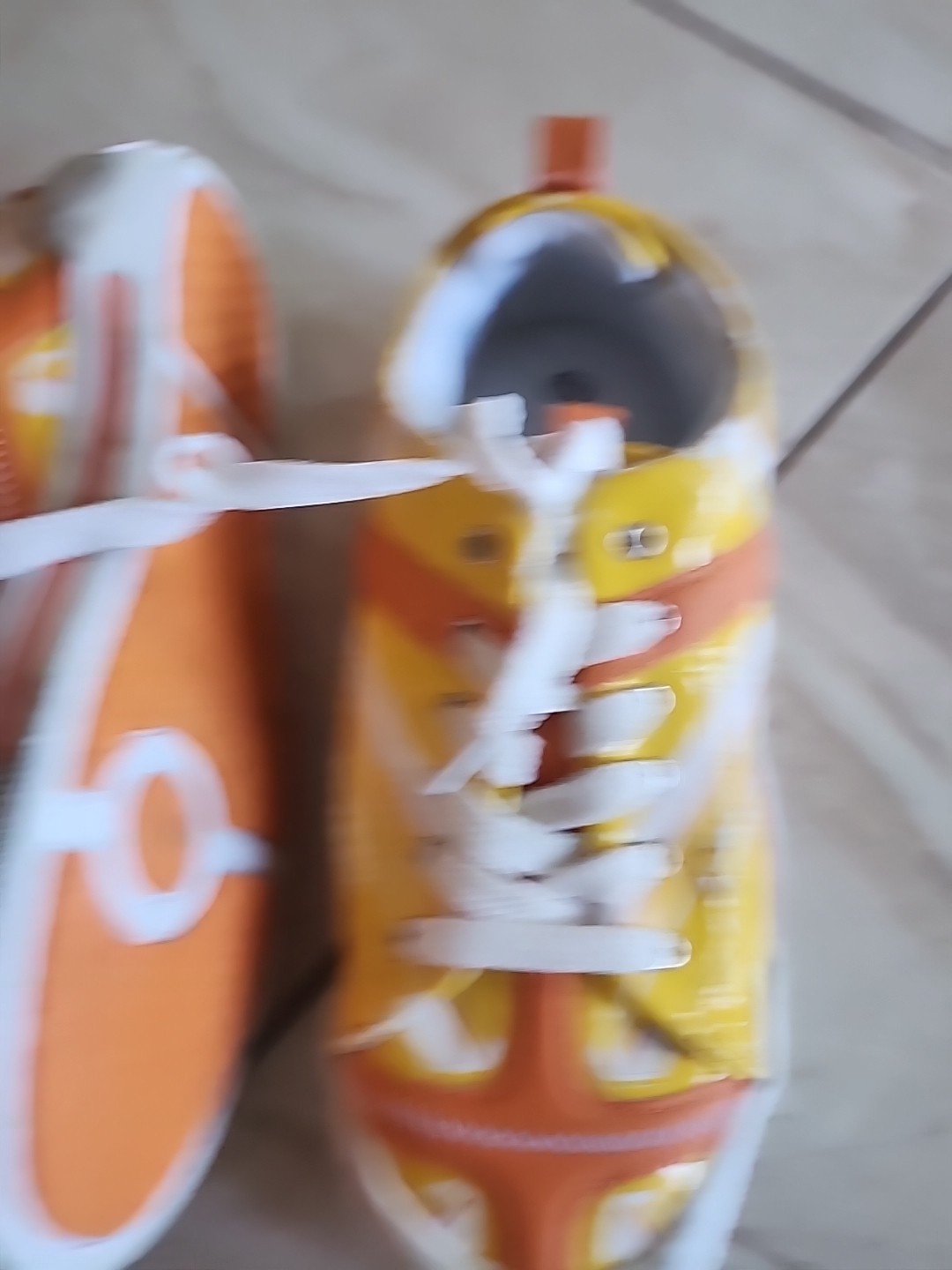 Urban Zero Sneakers Womens 7.5 Yellow Orange Lace Up Casual Athletic Shoes