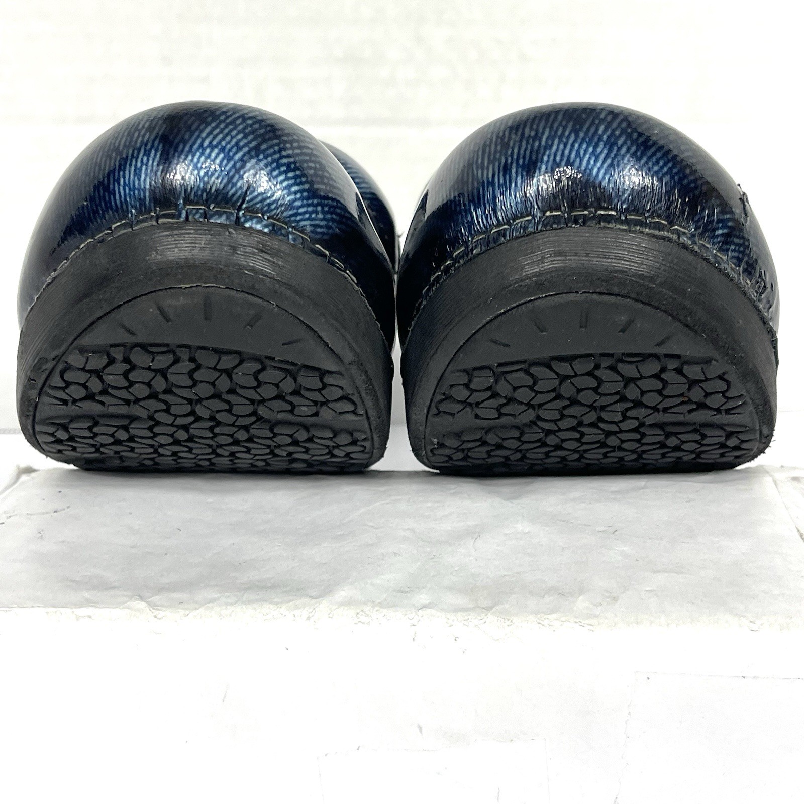 Dansko XP 2.0 Clog Womens 39 US 8.5 – 9 Blue Denim Patent Leather Nursing Shoes