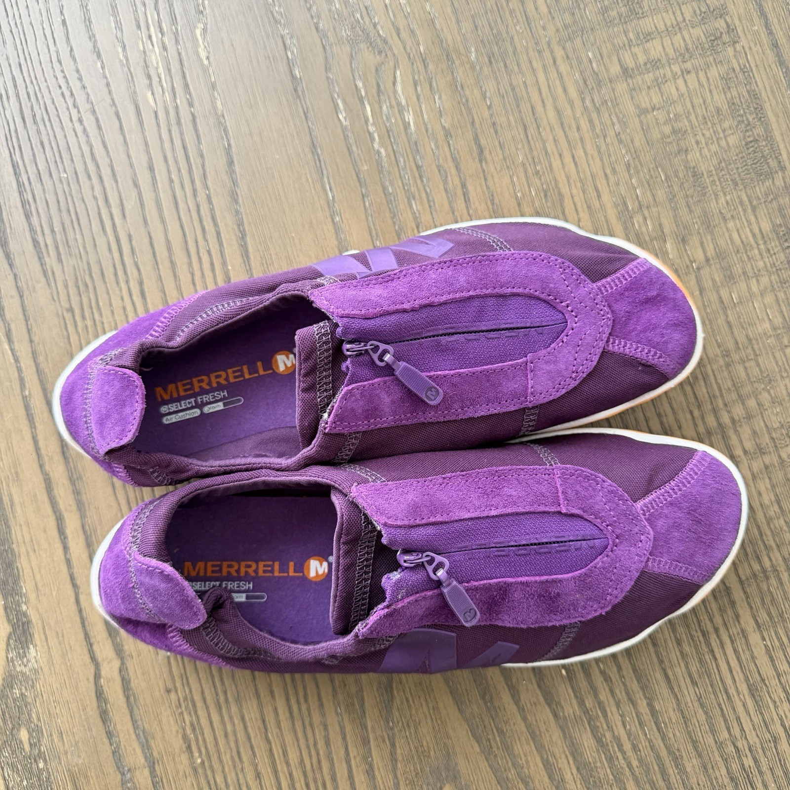 Merrell Lorelei Women’s Purple Suede Zip Shoes Size 7 NWOB Walking Outdoor Sport