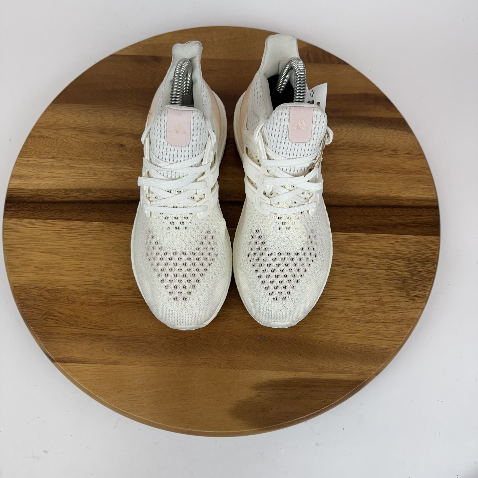 Womens Adidas Ultraboost 1.0 White Pink Athletic Running Sneakers Size 6 M GUC