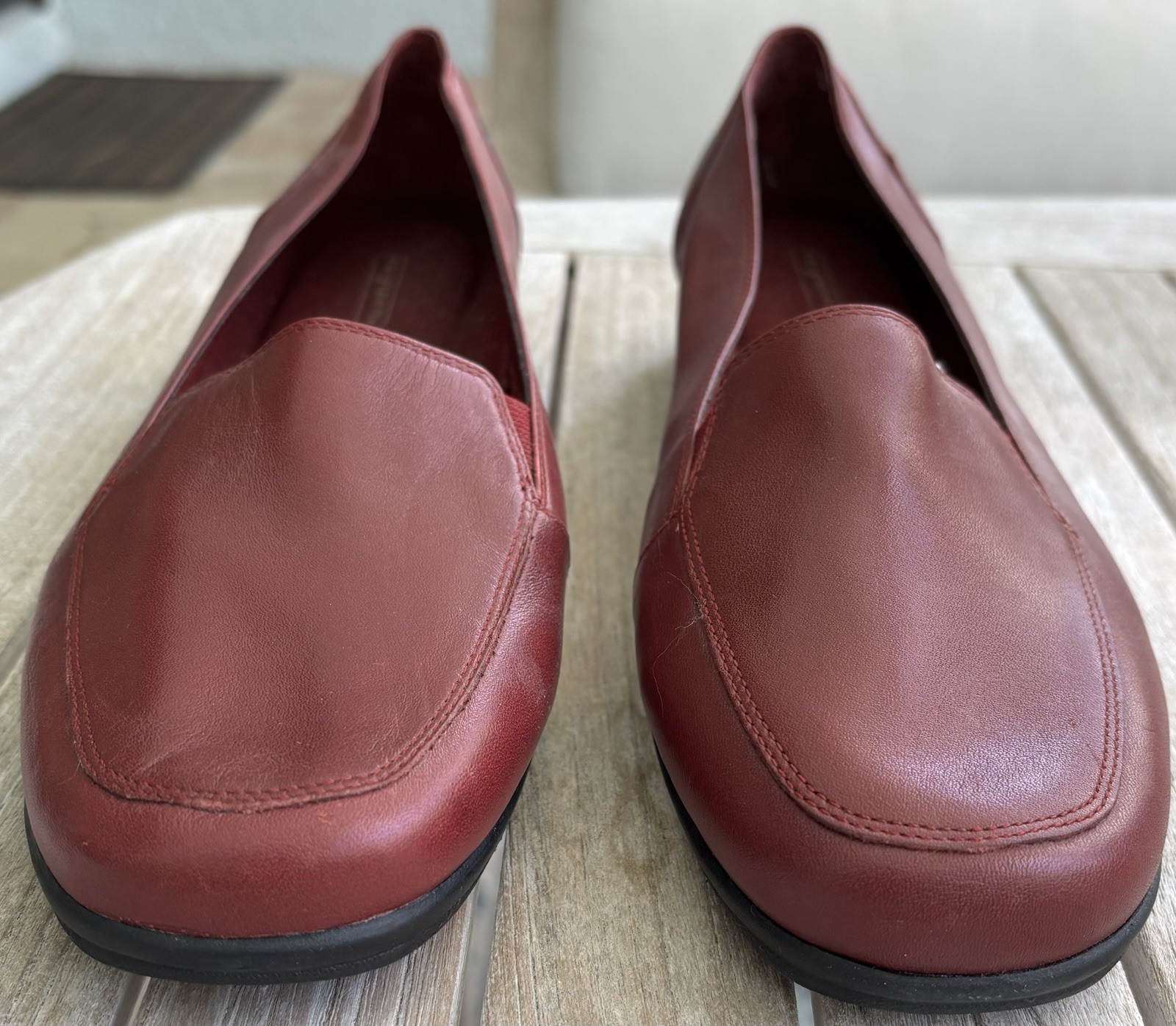 Easy Spirit Wonder Women’s Comfort Slip-On Leather Loafer Burgundy US 9W