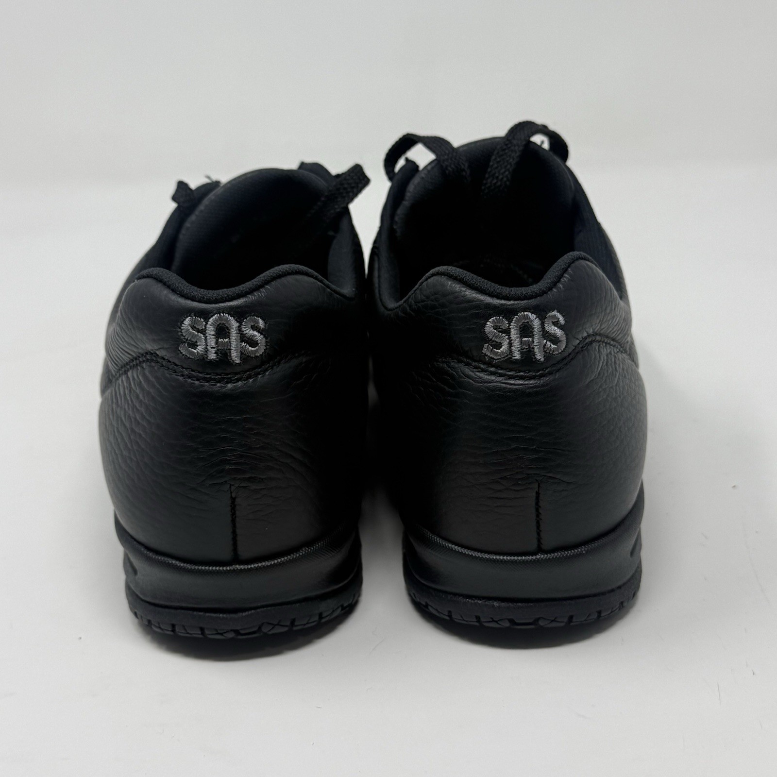 SAS Liberty Shoes Womens 9.5 M Black Leather Slip Resistant Comfort Work Sneaker