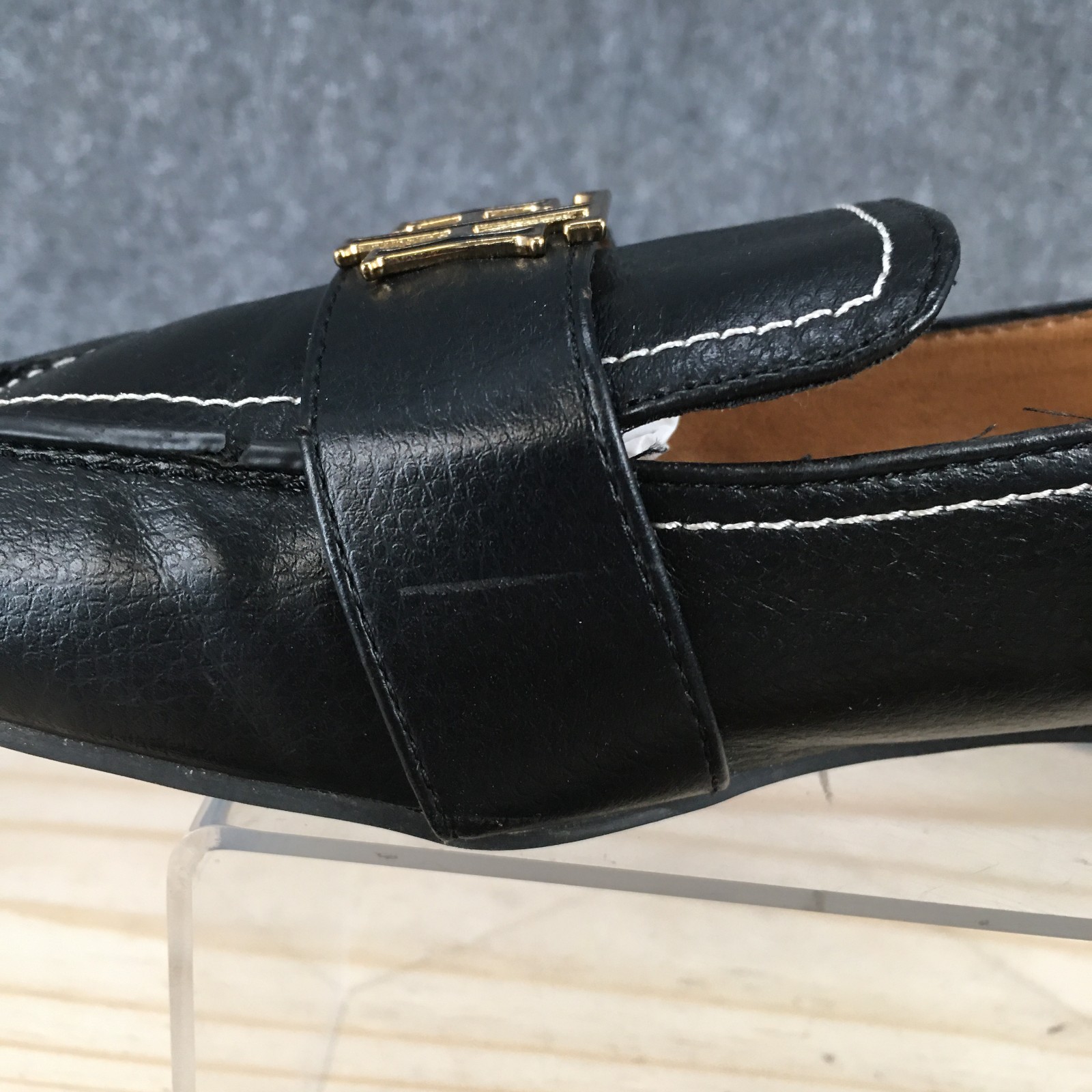 Tommy Hilfiger Trudiy Loafer Shoes Womens 8.5 M Casual Low Faux Leather Black