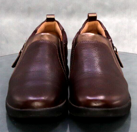 Clarks Unstructured Women’s Mary Jane Loafers Comfort Shoes Size 7 Leather Brown
