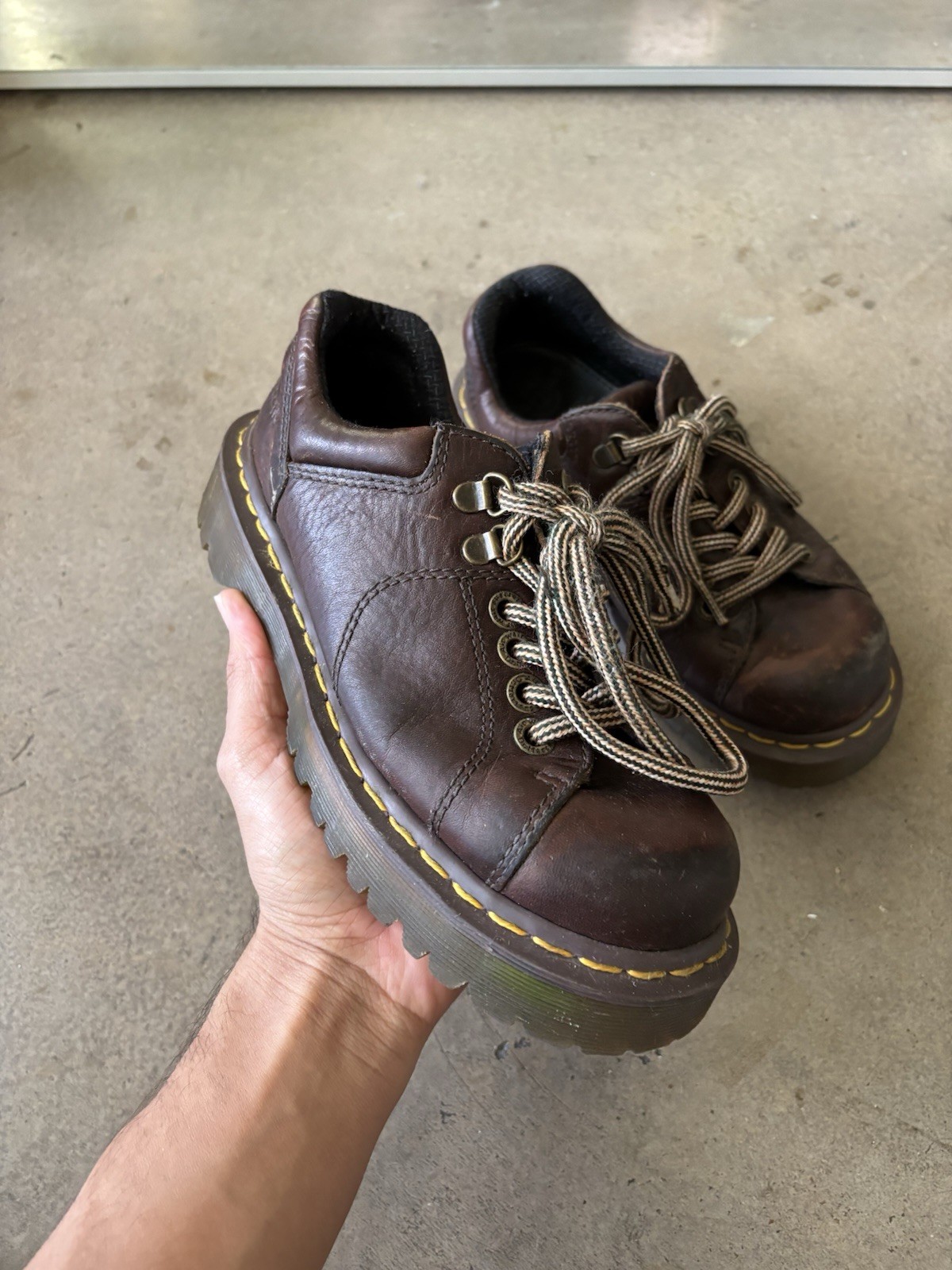 Dr. Martens 8312 Brown Leather Oxford Platform Shoes Women’s US 6 EU 37 Uk 4