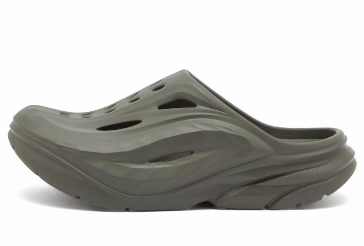 Hoka One Recovery Mule Clog Slate Grey Size 8
