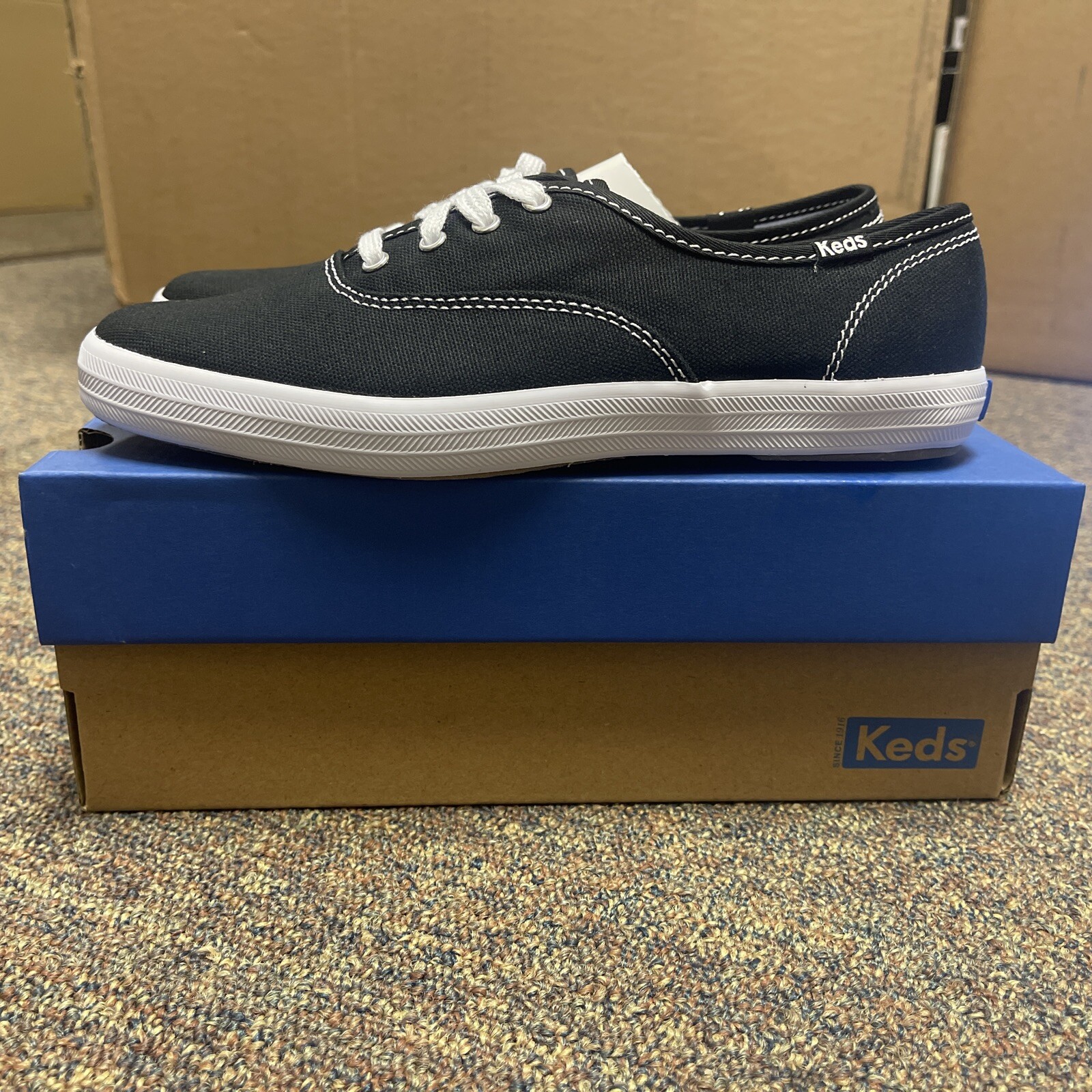 PICK SIZE/ Keds Women’s Champion BLACK/WHITE Canvas Shoe