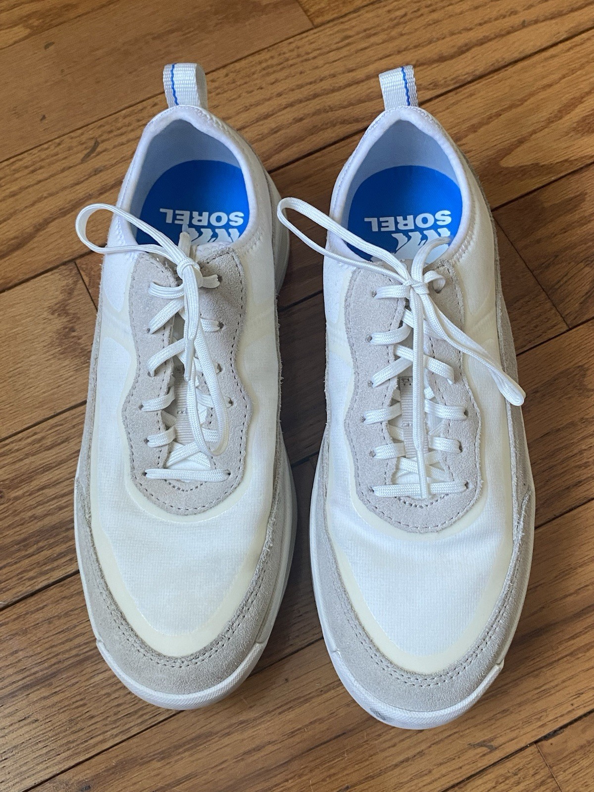 Women’s Sorel Ona White Beige Chunky Sneakers Size 9.5 NL4855-125