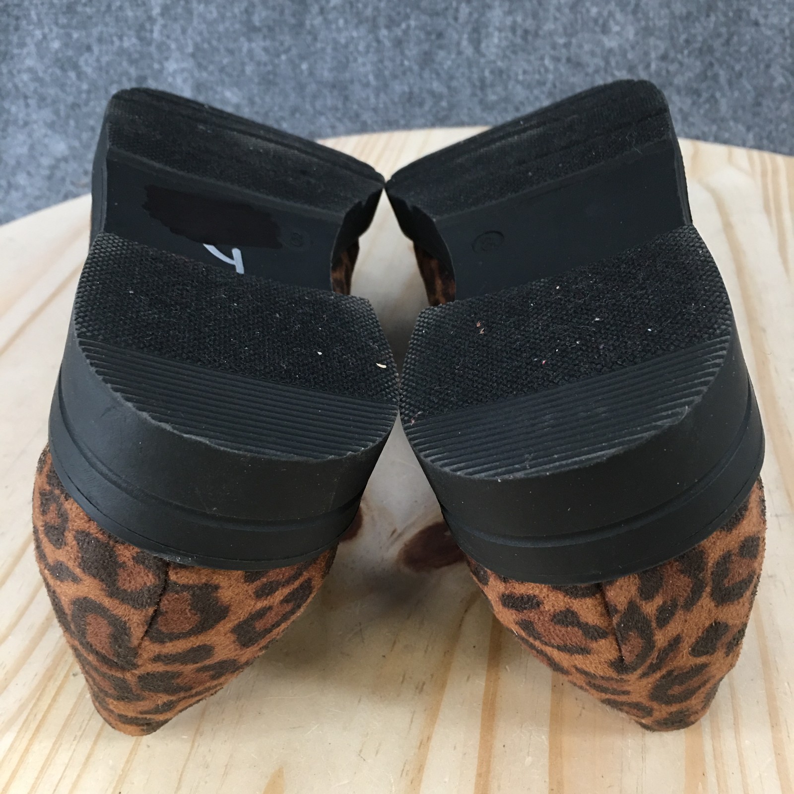 Just Fab Shoes Womens 8 E Brown Danica Penny Loafers Casual Leopard Slip On