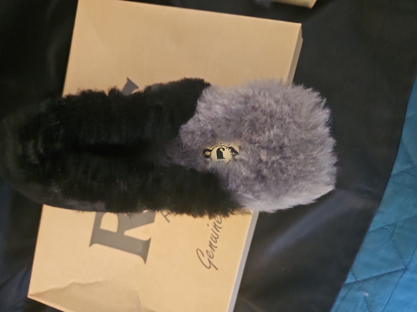 100% Sheepskin Black Comfort Leather Monica Clog Size 7 , 2″ Heel