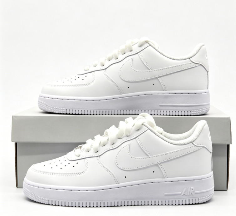 Nike Air Force 1 Low Triple White ‘07 Brand New,Us Size