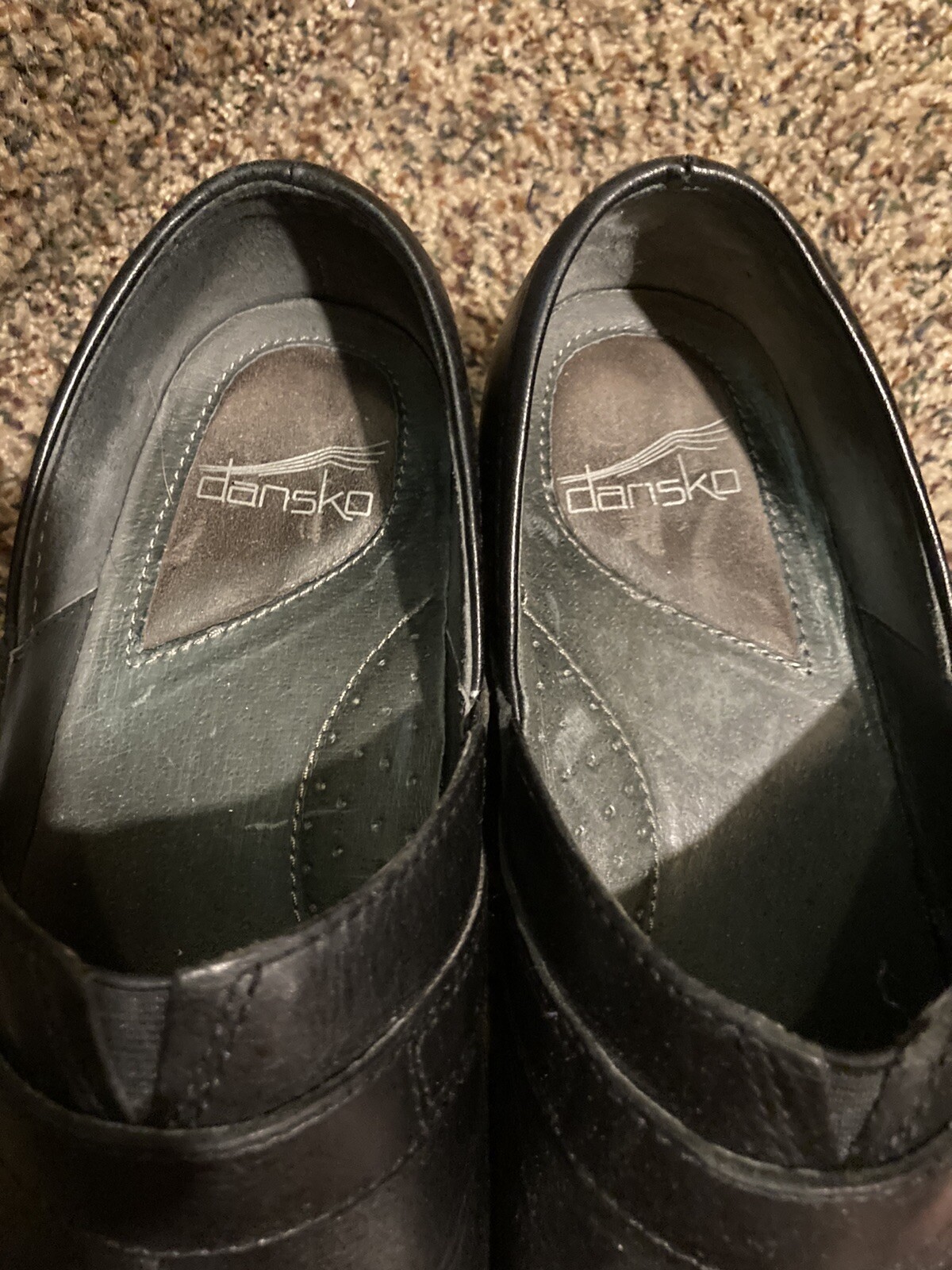 Dansko Solstice Button Strap Black Closed Clogs Professional Size 39 US 8.5-9