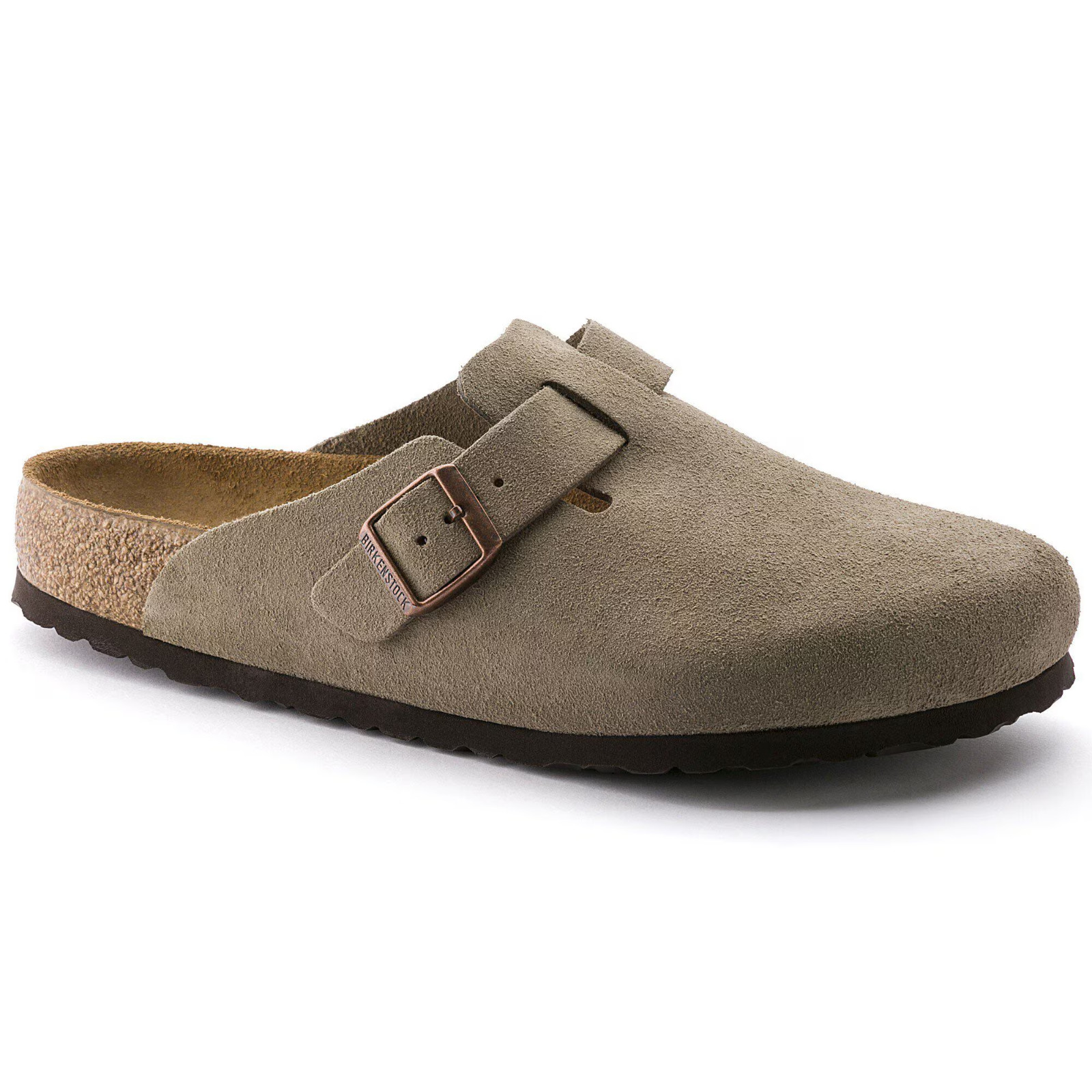 Birkenstock Boston Soft Footbed Suede Taupe Casual Shoes EU37-45