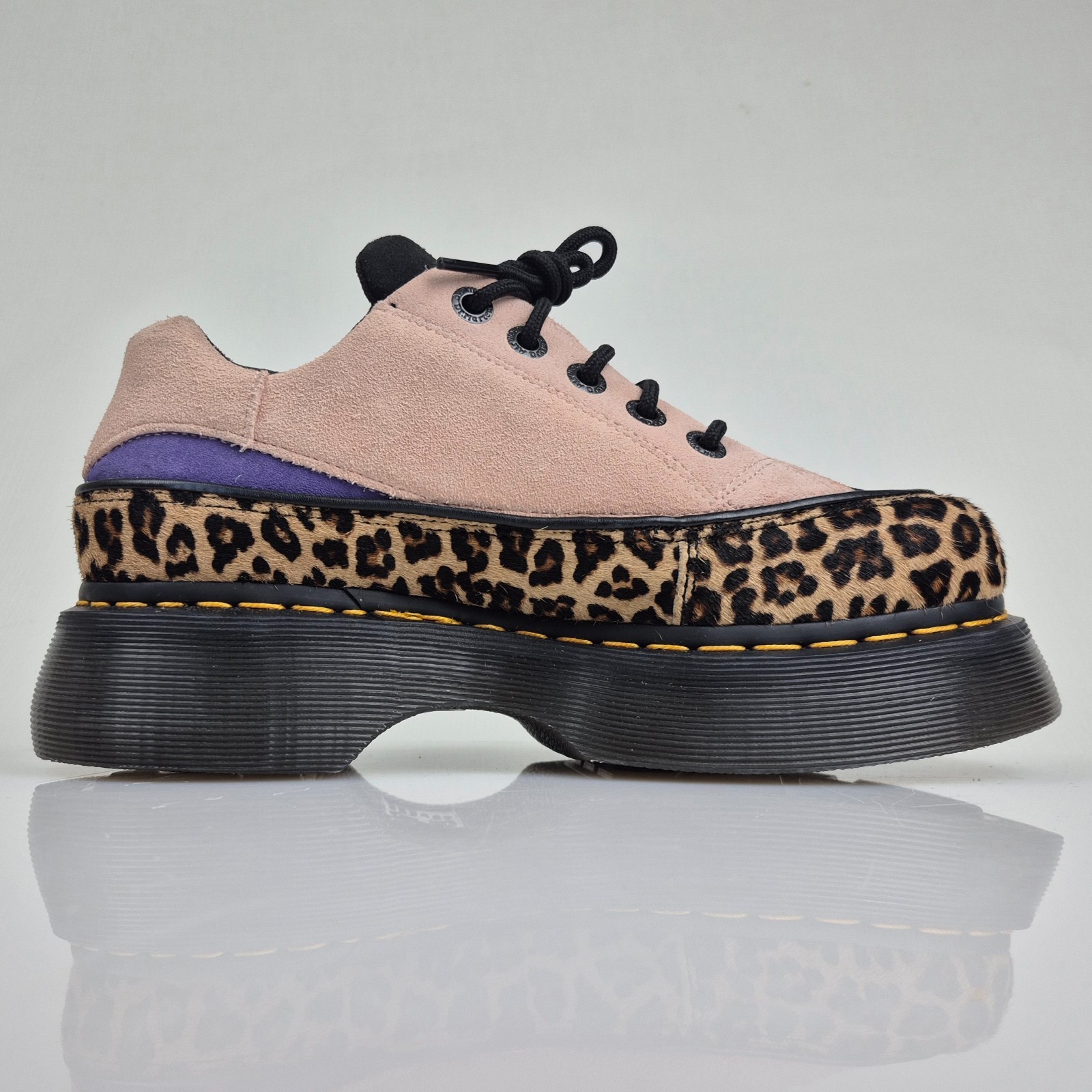 Dr. Martens BUZZ 5-Eye Leopard Spot Hair On & Suede Shoes Women’s Size 7 Print