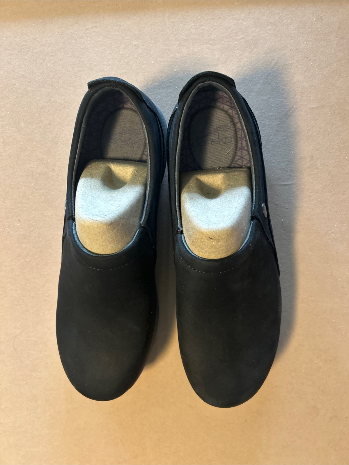 Dansko Patti Women’s, Black Milled Nubuck, W40 US 10 Vibram Slip On NWOB