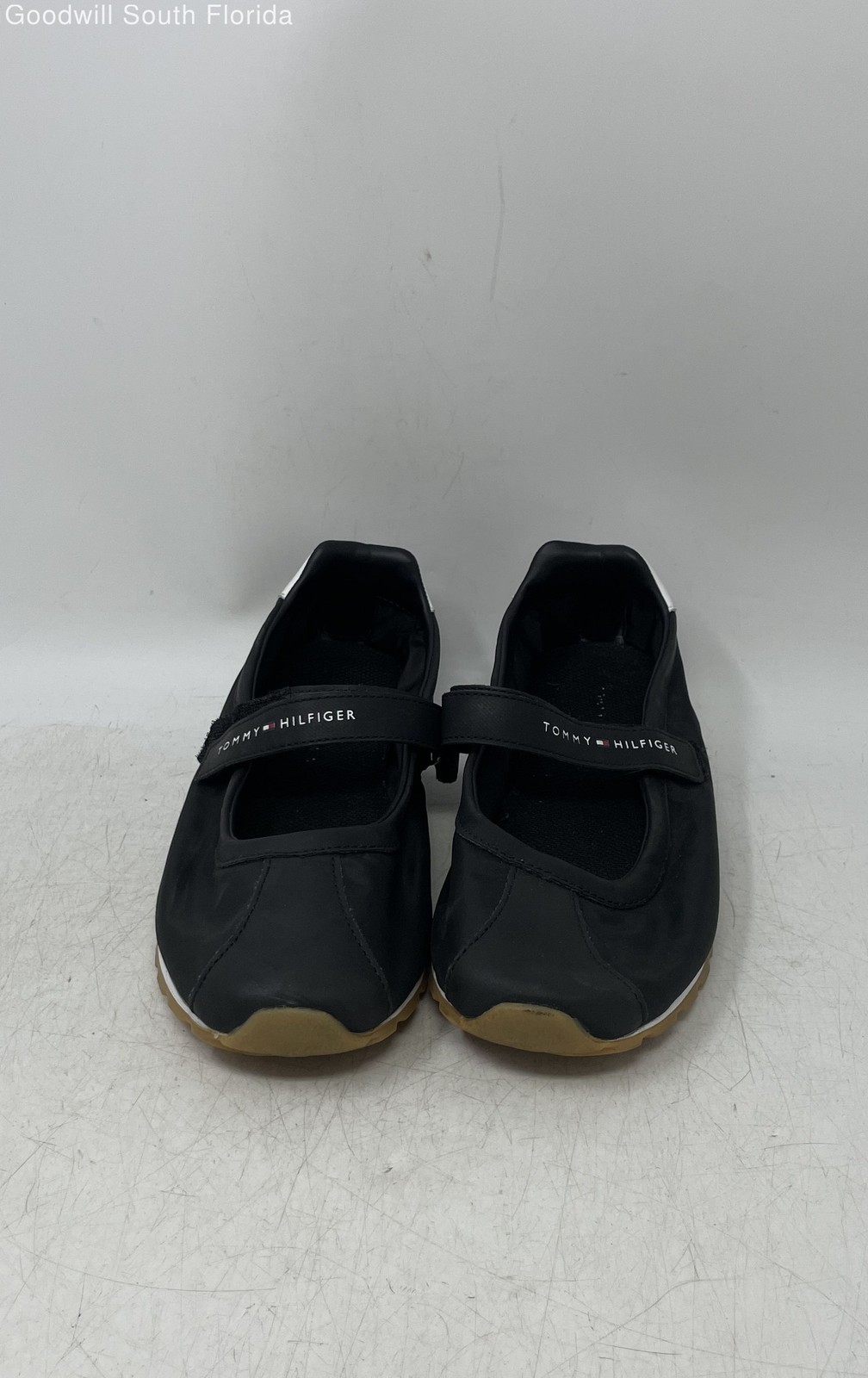 Tommy Hilfiger Womens Macea Black Hook And Loop Mary Jane Shoes Size 7.5M