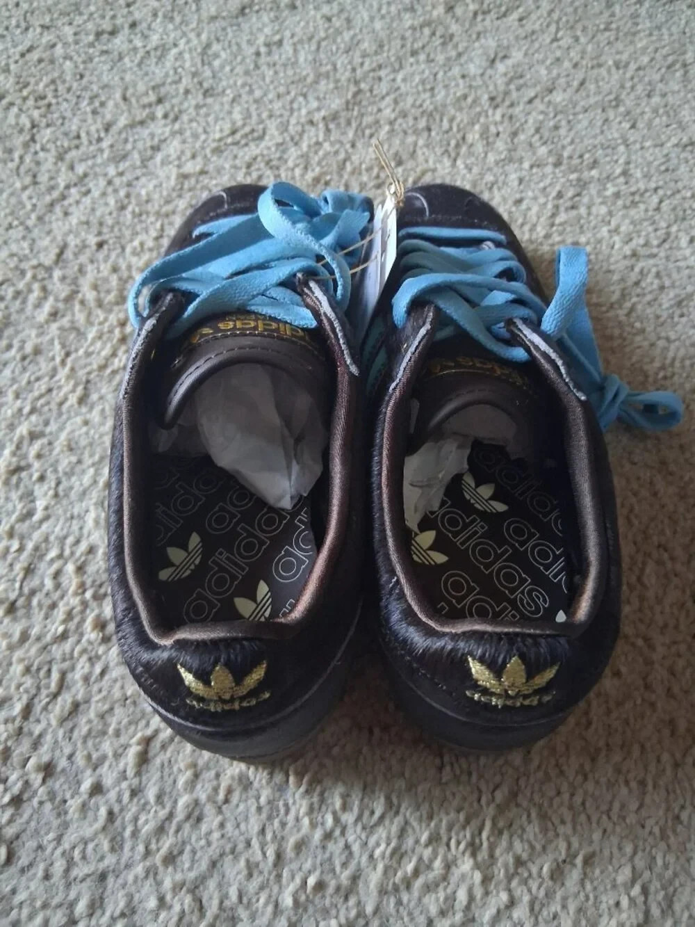 Adidas Japan Lace Up Womens Pony Hair Brown Sneakers Casual Shoes JS4028 Sz 5
