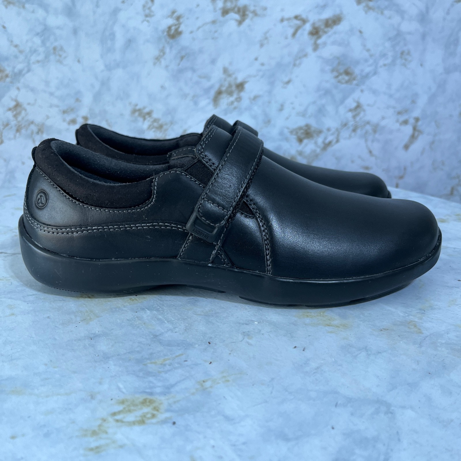 Anodyne No. 51 Women’s Size 7M Shoes Black Leather Comfort Orthopedic Sneakers