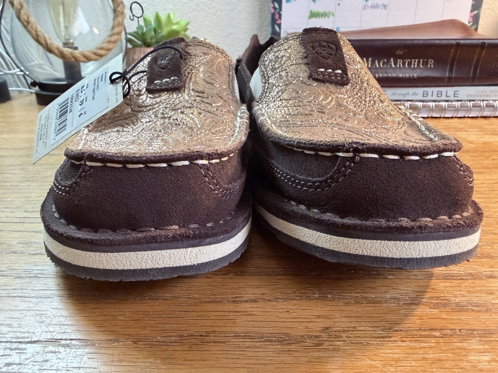 Ariat Women’s Cruiser Shoes Brown Suede Aztec Print Size 8.5B Western Slip On