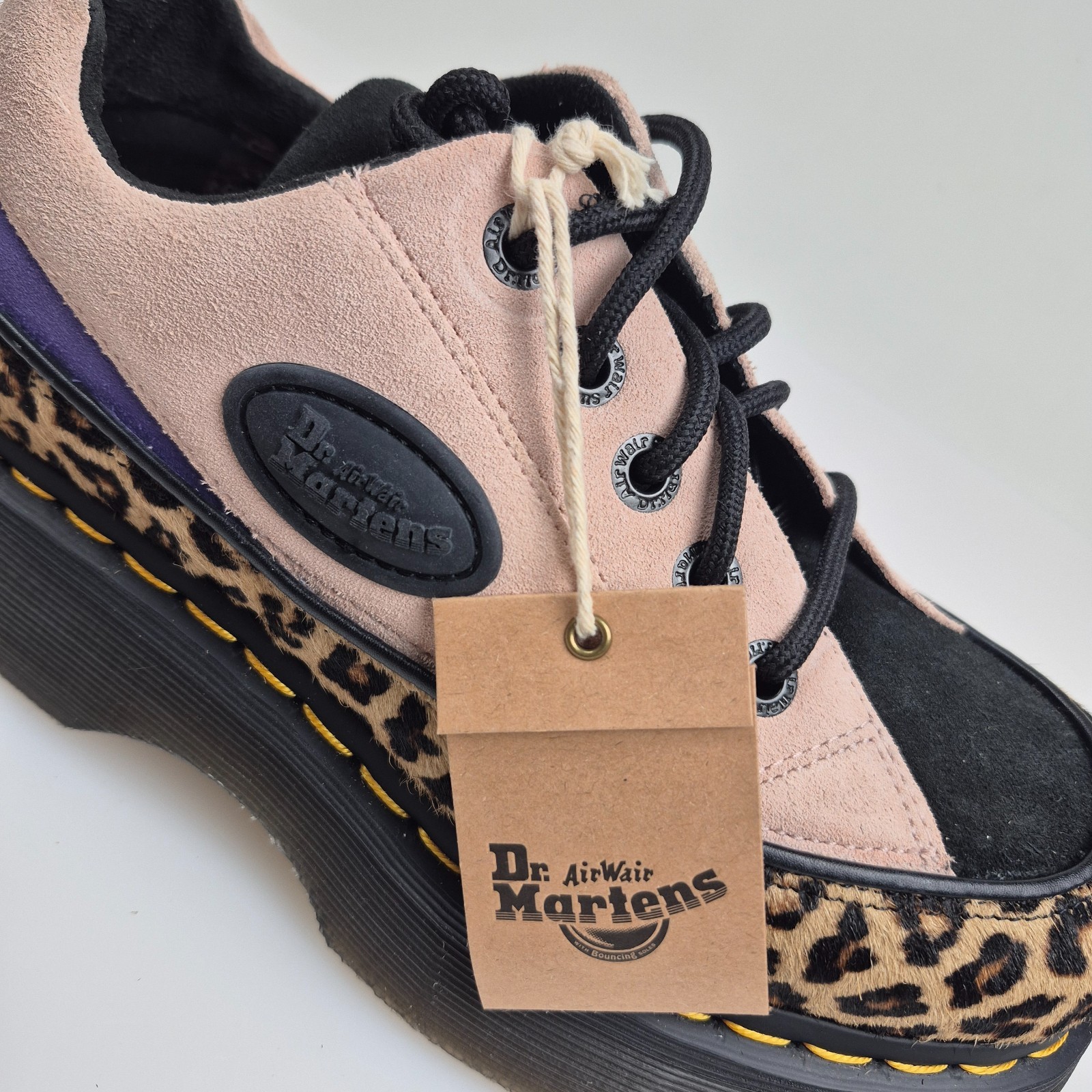 Dr. Martens BUZZ 5-Eye Leopard Spot Hair On & Suede Shoes Women’s Size 7 Print