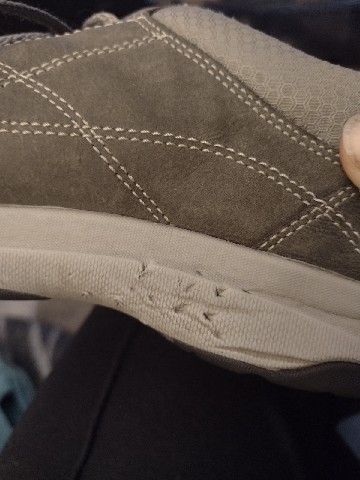 Ahnu Taraval Leather Athletic Sneakers Gray Lace-Up Walking Shoes 10 Gray Z
