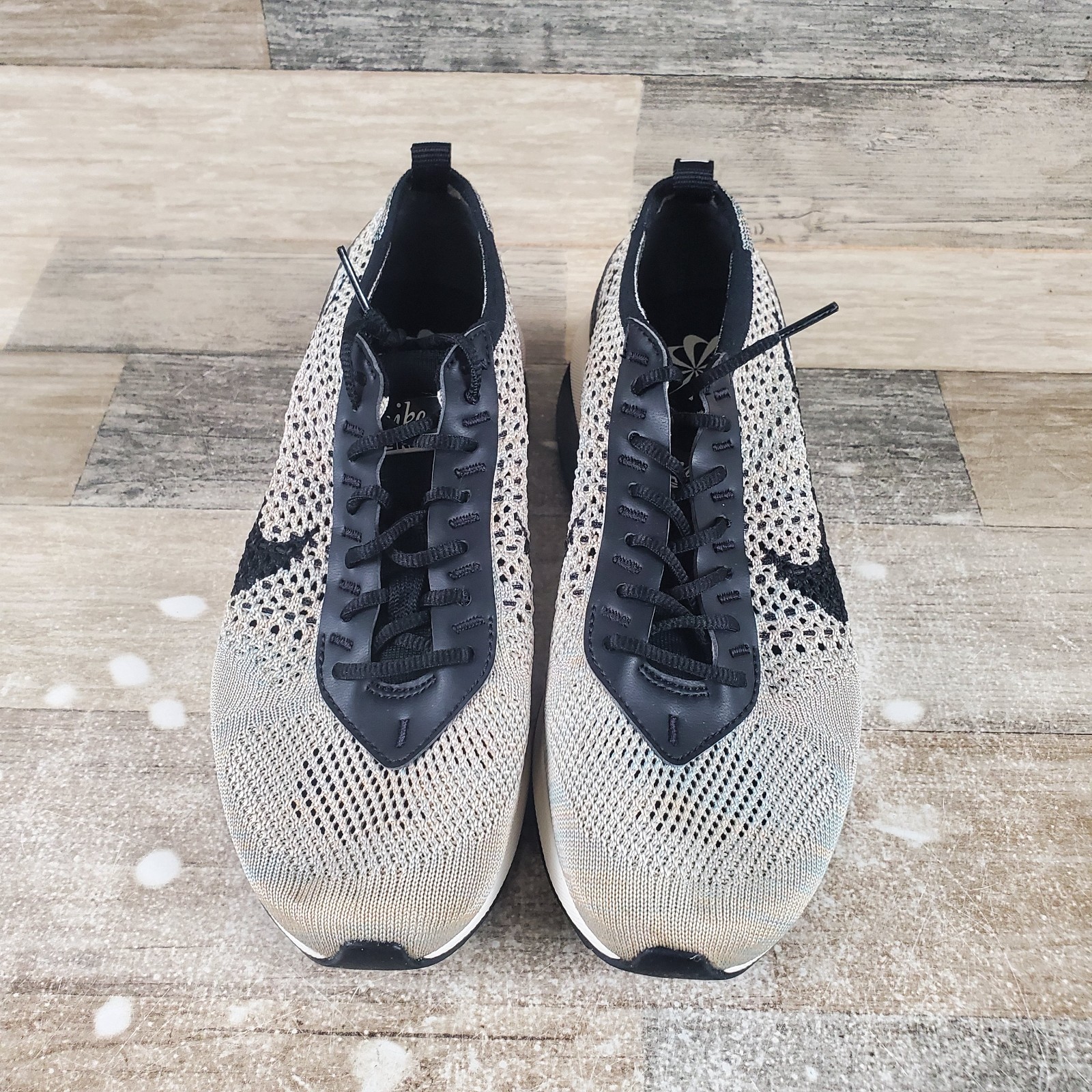 Nike Air Max Flyknit Racer Shoes Mens 5 Womens 6.5 Sesame Black Ocean Cube
