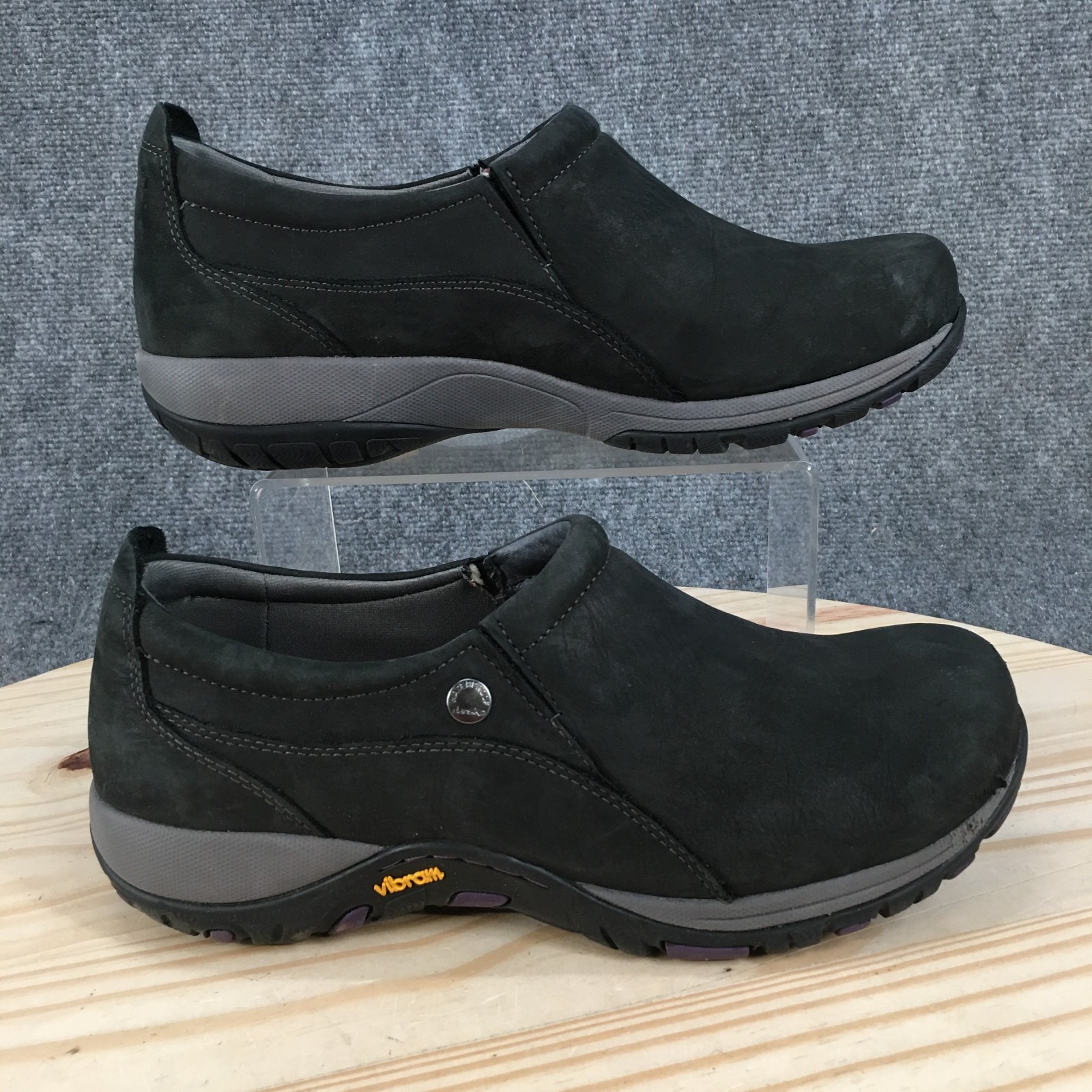 Dansko Patti Waterproof Slip On Shoes Womens 40 Vibram Leather Black 4353100294
