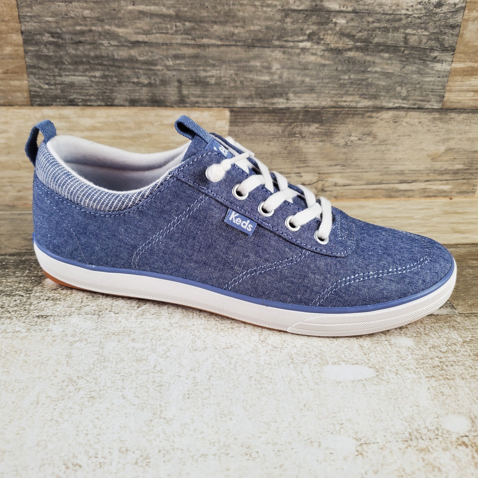 Keds Center III Womens Shoes Sz 7.5 M Athletic Navy Denim Lace Up Sneakers
