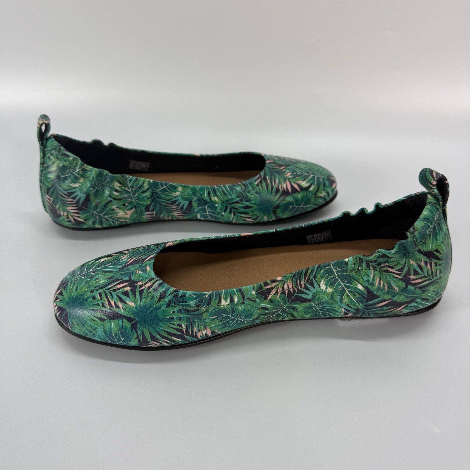 FITFLOP Allegro Jungle Print Ballerina Flat Shoes Comfort Leather