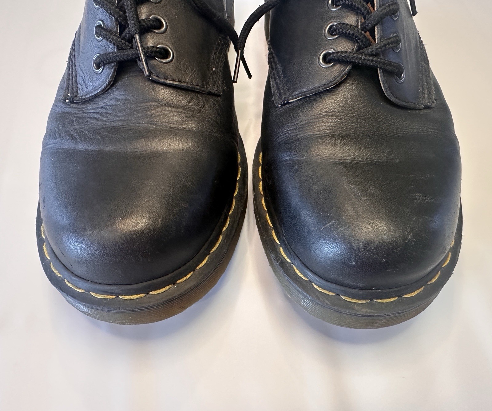 Dr. Martens 8053 5-Eye Leather Oxfords BLACK Industrial Chem Resistant Men 13