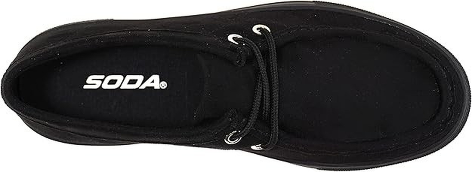 Women Black Suede Slip on Platform Sneakers Comfort Casual Flats Shoes Soda 6.5