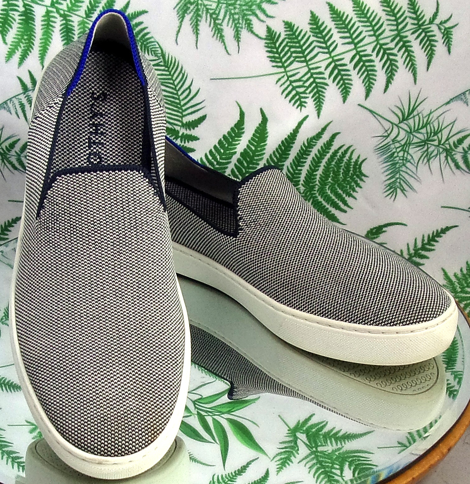 ROTHY’S THE ORIGINAL SLIP ON ANCHOR FABRIC SNEAKERS COMFORT SHOES US WOMENS SZ 9
