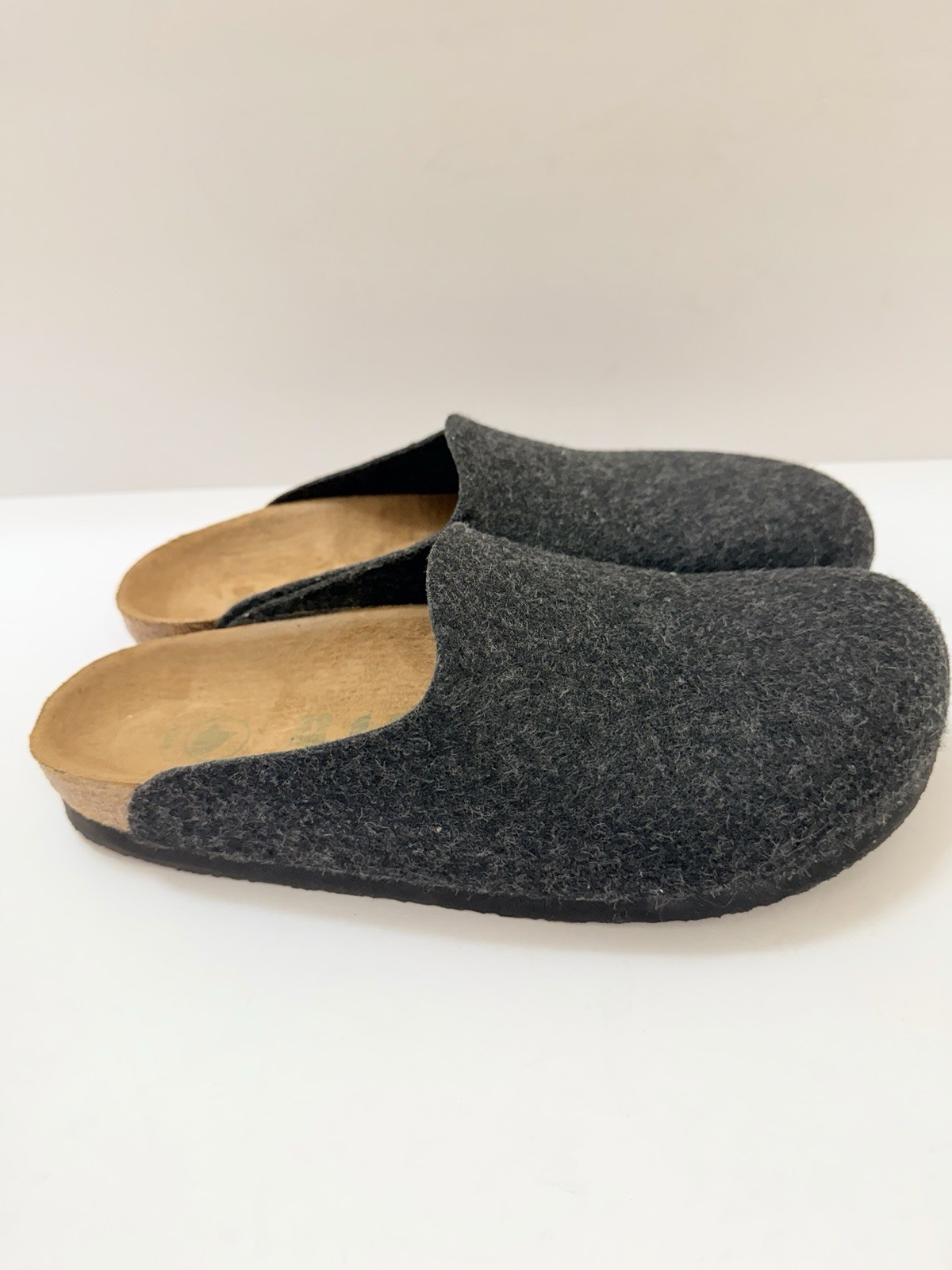 Birkenstock Amsterdam Slide Clogs Shoes Women Sz 8.5 ~9 Anthracite Grey Wool