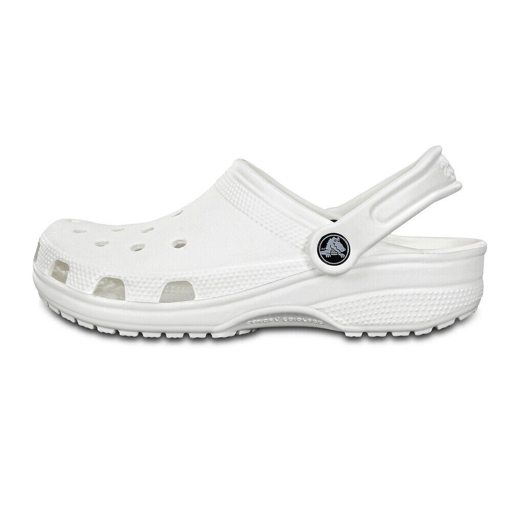 Classic wooden clogs, unisex adult everyday shoes – white