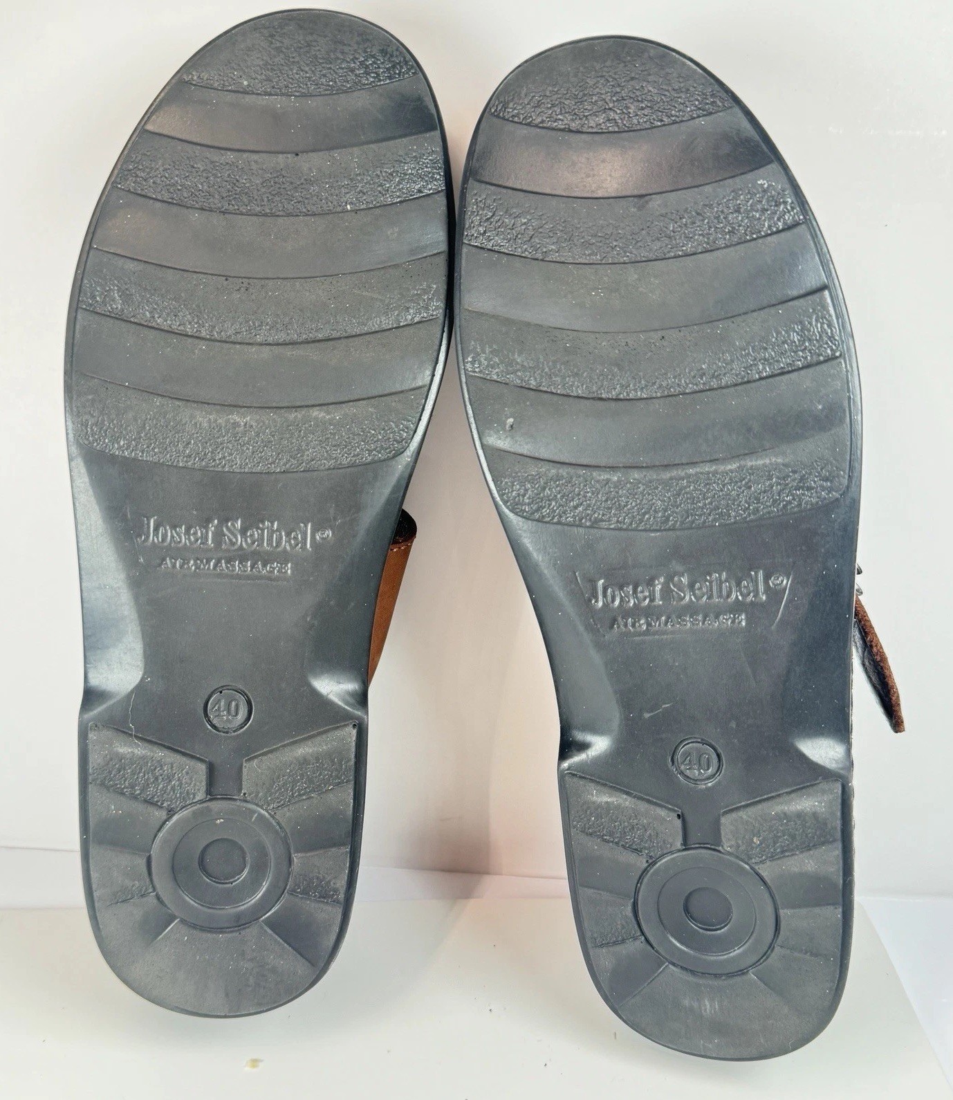 Josef Seibel Air Massage Mary Jane Ring-Buckle Shoes EU 40 US 9-9.5 Brown